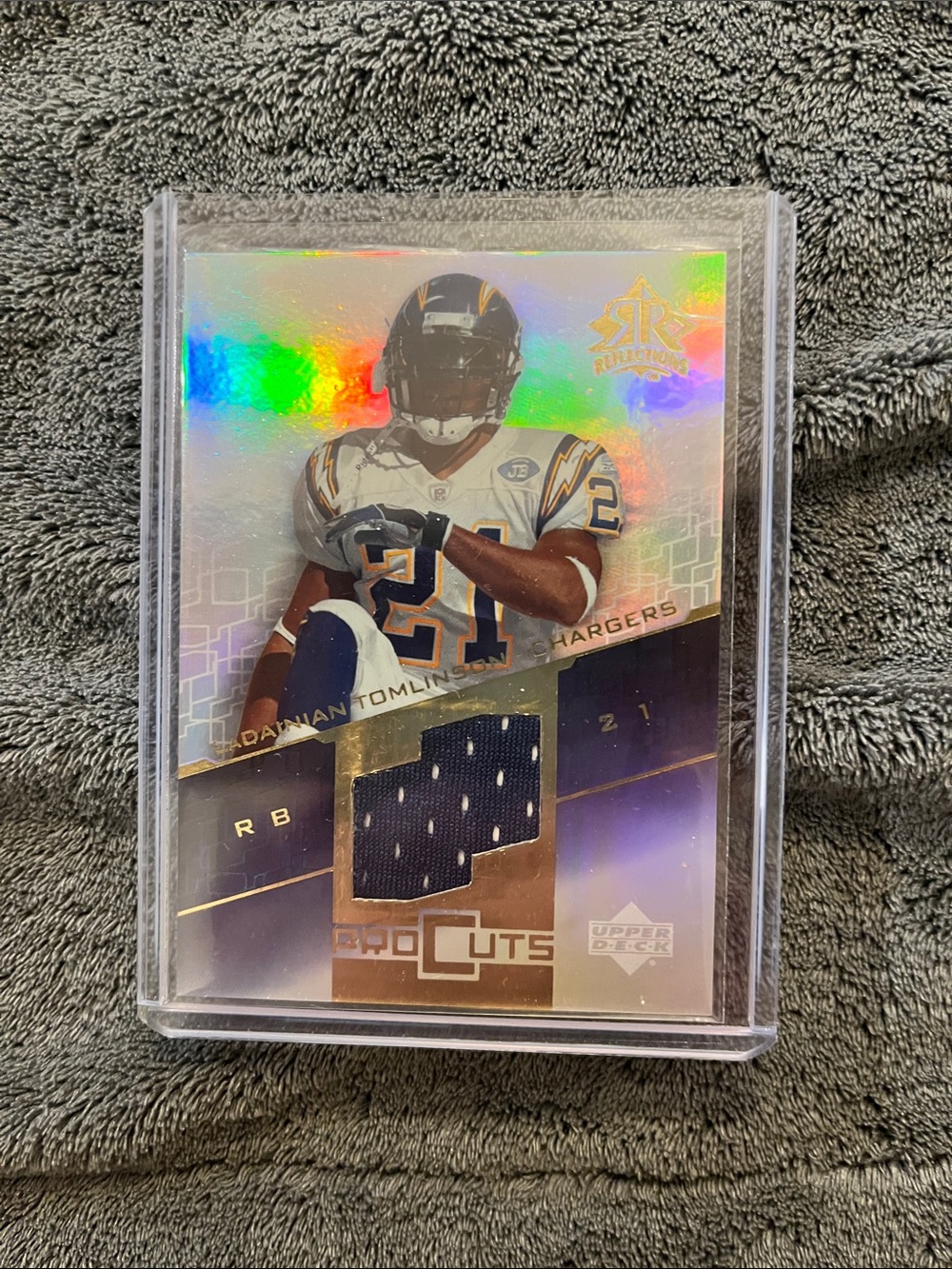 2004 upper deck reflections - Pro cut jerseys LaDainian Tomlinson #PC-LT